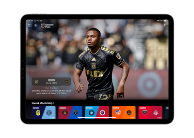 MLS Season Pass application displayed on iPad