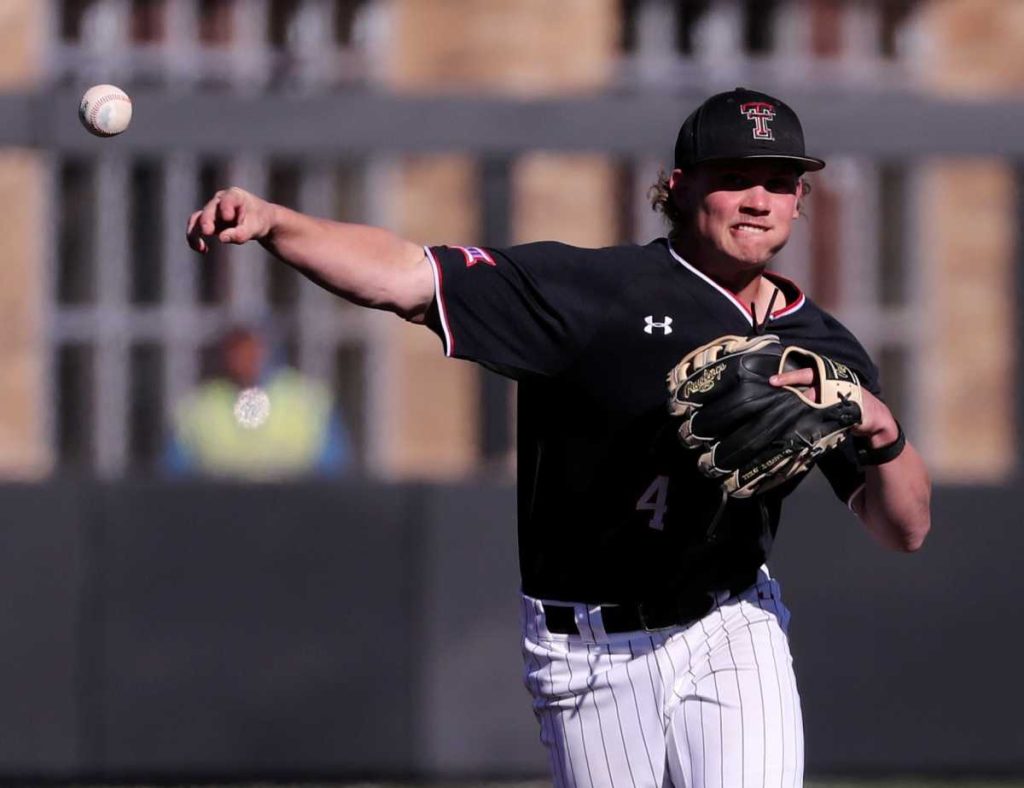 Kevin Bazzell becomes our highest pick of day 2 and can play C or 3B. Photo via Sports Illustrated