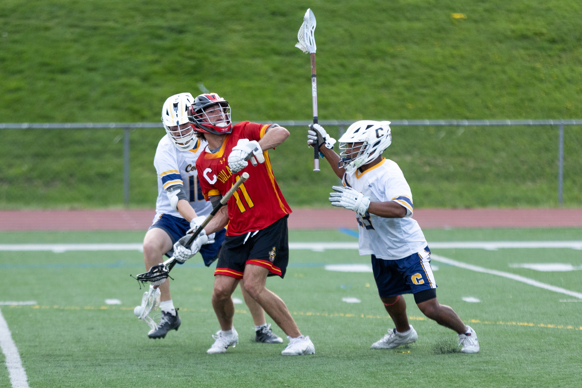 Dulaney’s Max Cooper has the ball stripped by Will Turner...