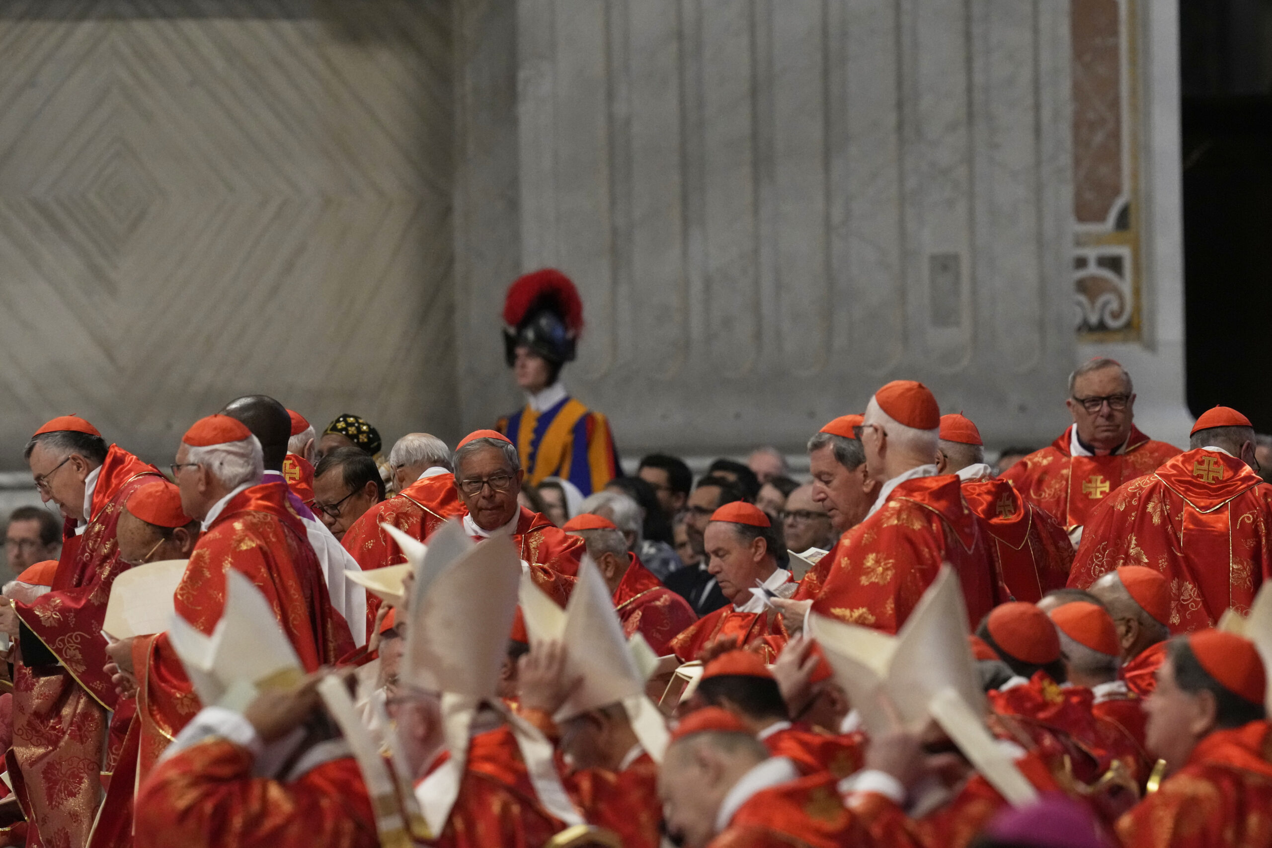 Cardinals attend a final Mass St. Peter's Basilica