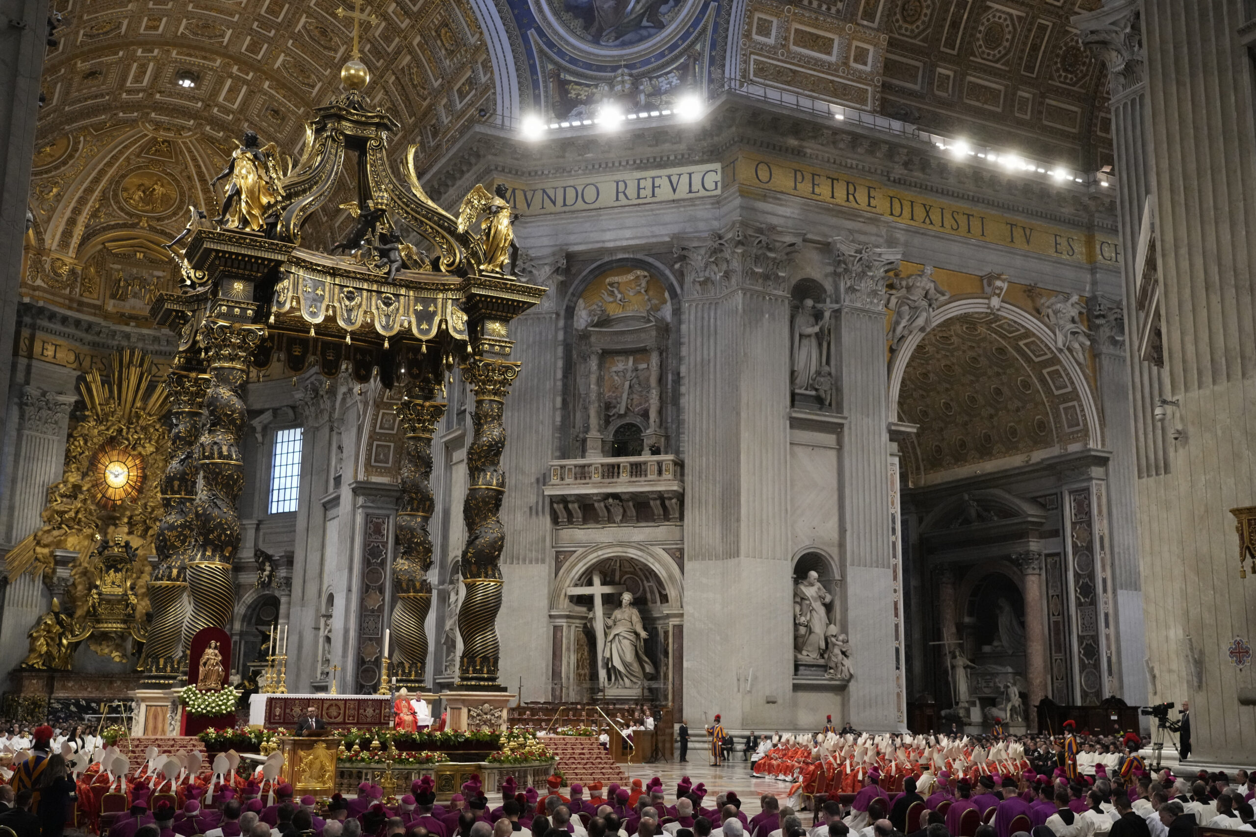 Cardinals attend a final Mass St. Peter's Basilica