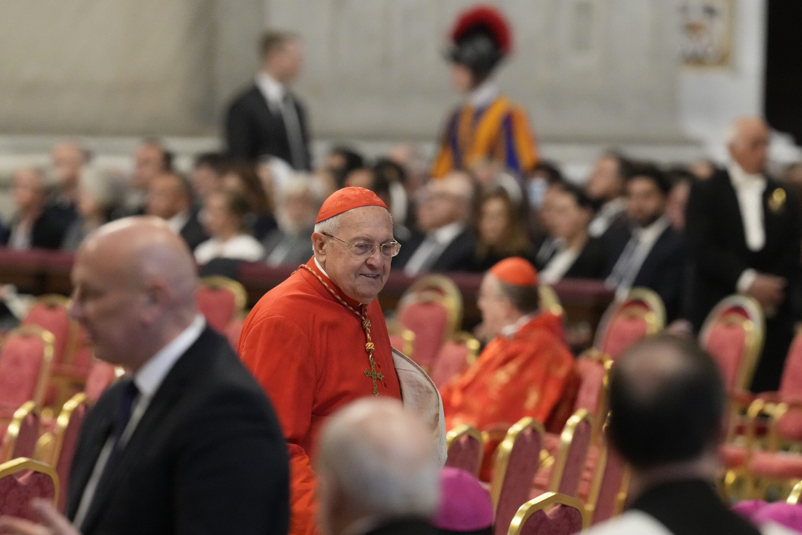 Cardinal Leonardo Sandri attends a final Mass