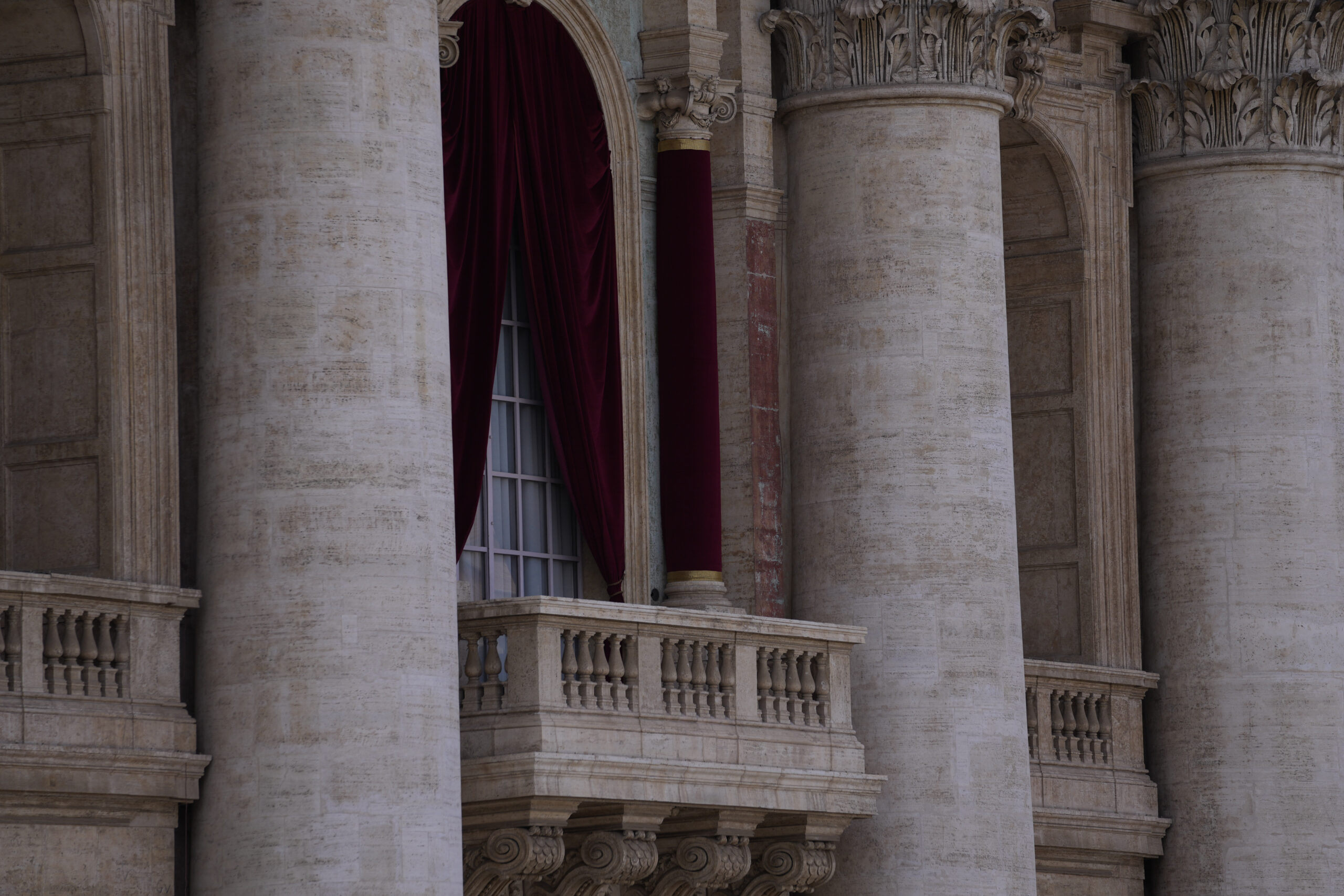A view of the central balcony of St Peter's Basilica