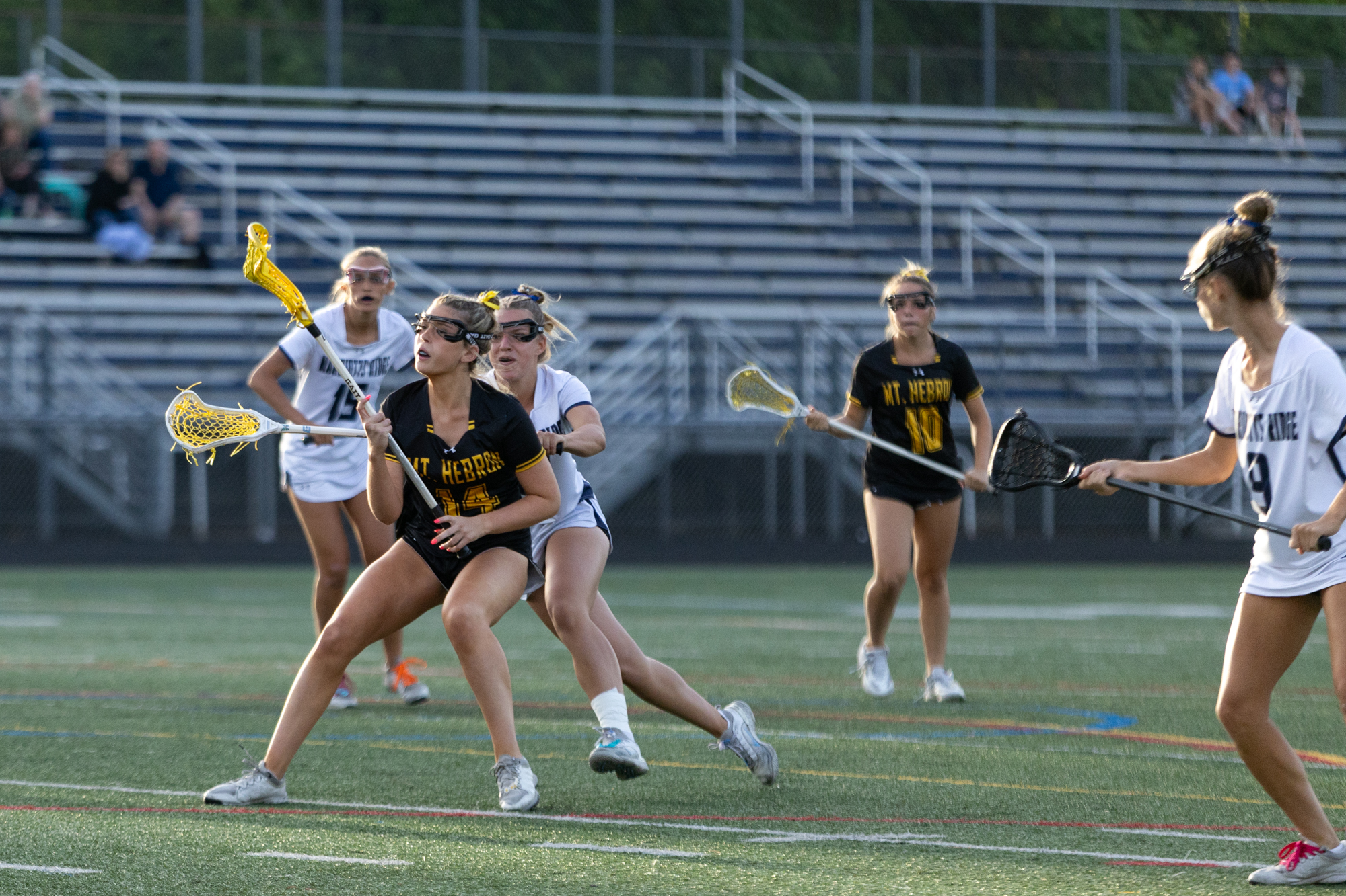 Mt. Hebron’s Molly Kelly tries to evade the Marriotts Ridge...