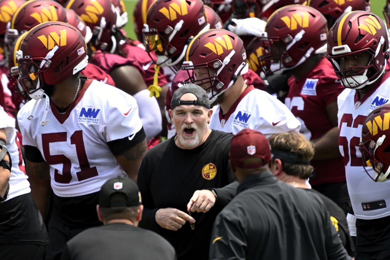 ASHBURN, VA - June 11: Washington Commanders head coach Dan Qui