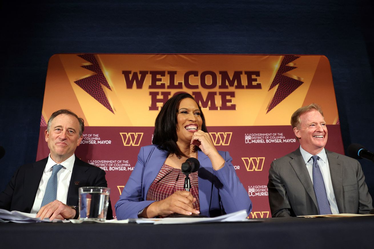 Washington Commanders And DC Mayor Bower Announce Agreement For New Stadium At RFK Site