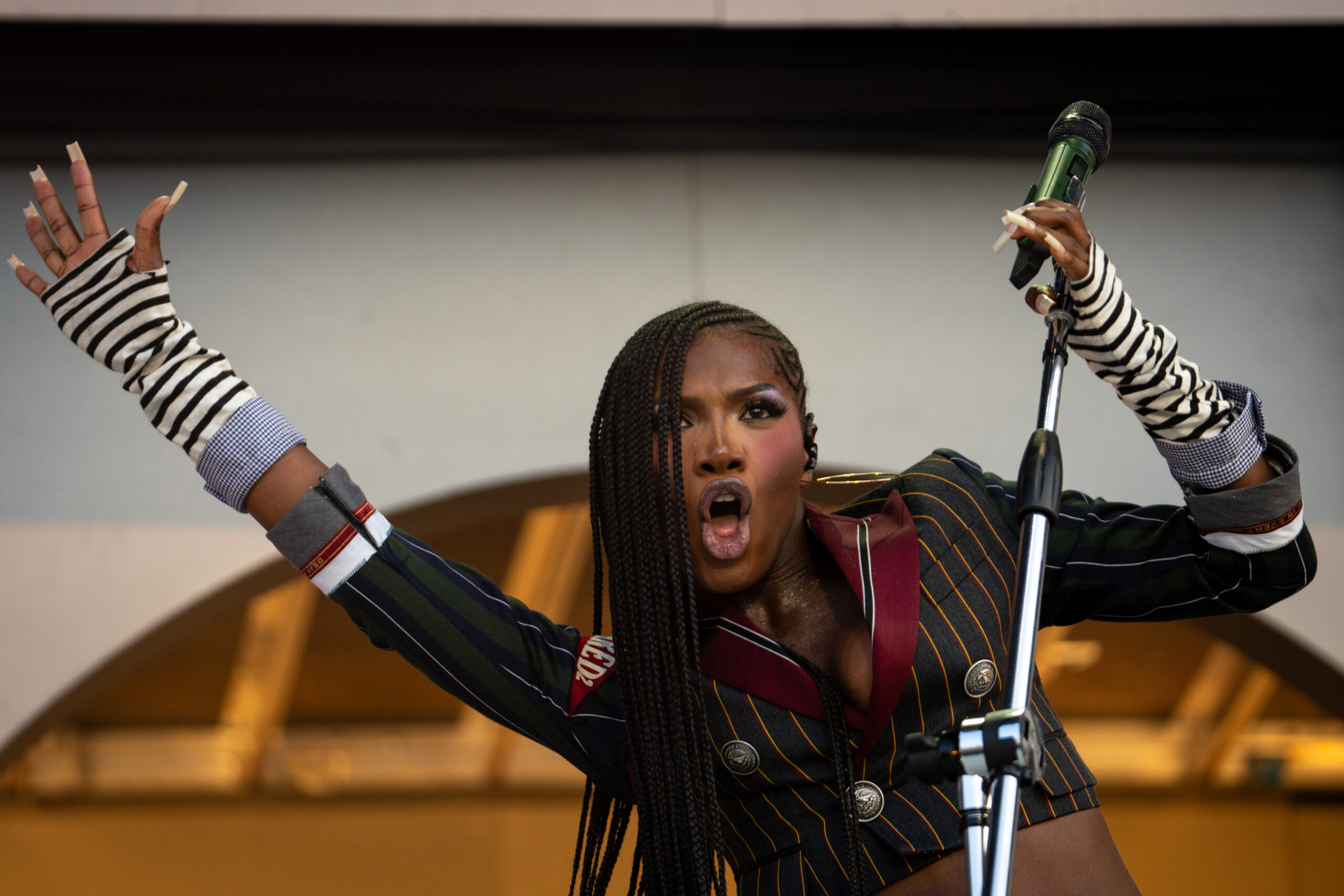 Doechii performs on the third day of Lollapalooza at Grant...