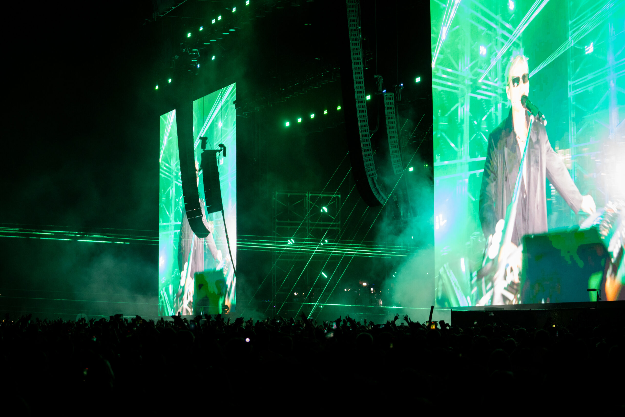 Rüfüs Du Sol performs on the third day of Lollapalooza...