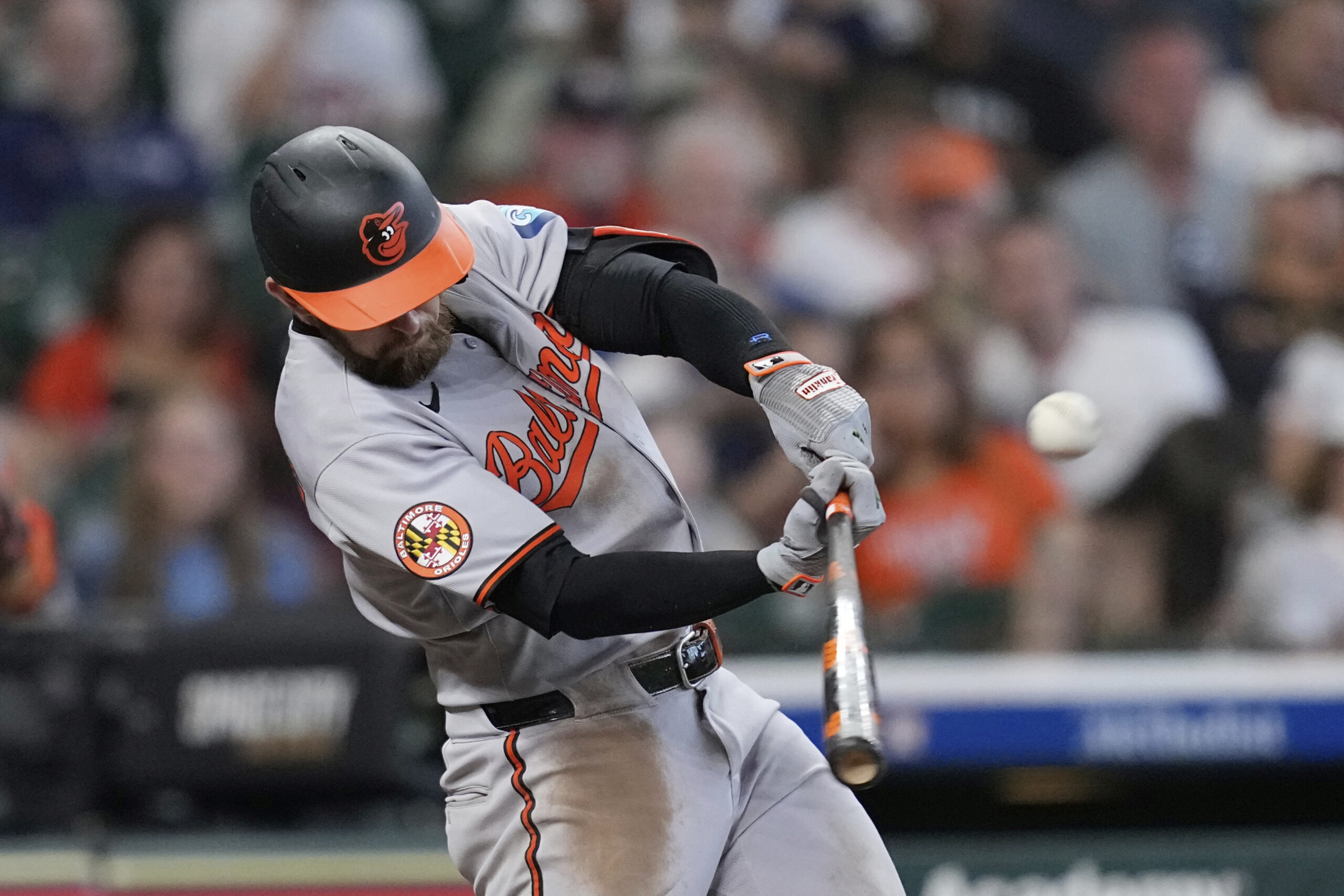 Baltimore Orioles' Jordan Westburg hits a three-run home run against...