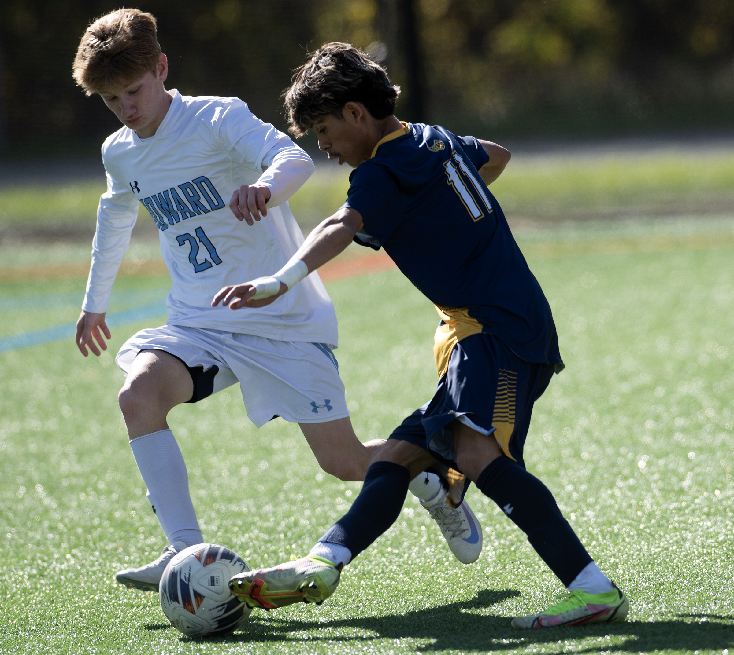 Oct. 25, 2025- Catonsville's Chris Argueta moves the ball against...