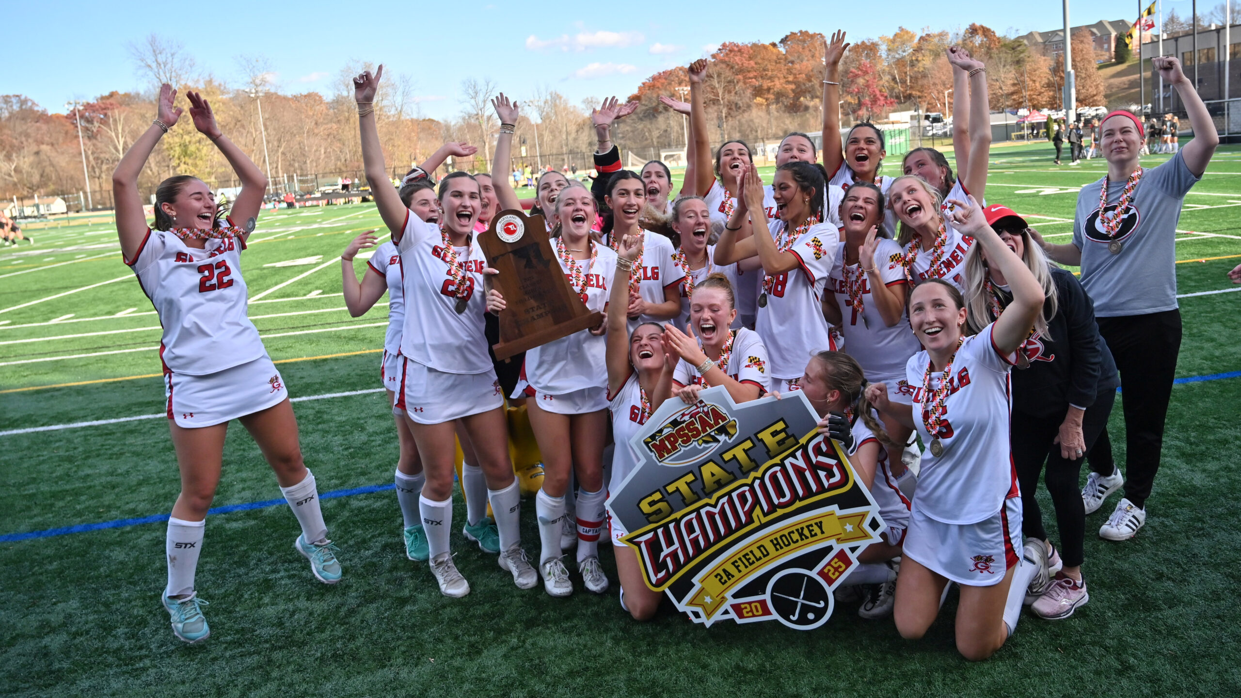 Glenelg players celebrate following their win over Manchester Valley during...