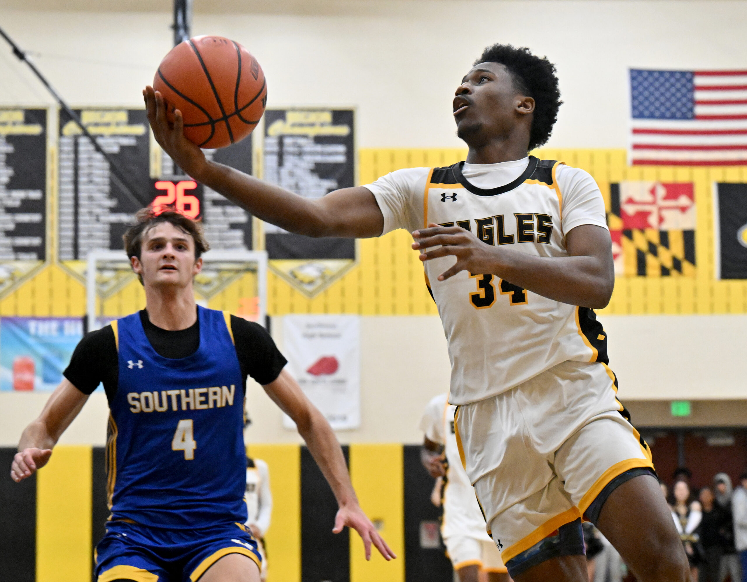 Jan. 06, 2026 Northeast Eagles Taylor Watts #34 goes hard...